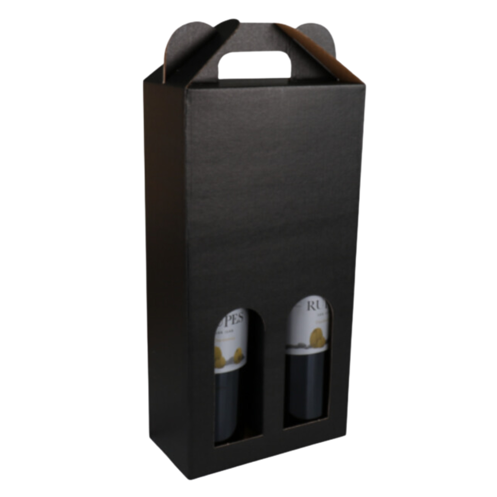 2 flesverpakking zwart